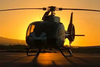 heli sunset - vignette